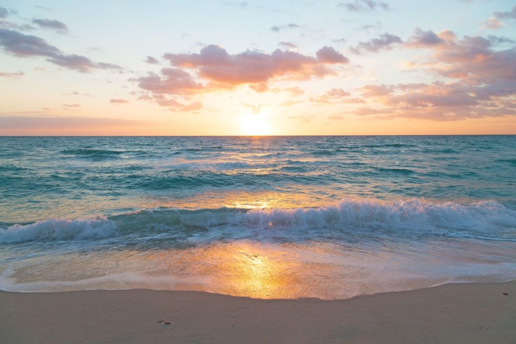 Photo of sunset over the Gulf of Mexico at a Sarasota beach