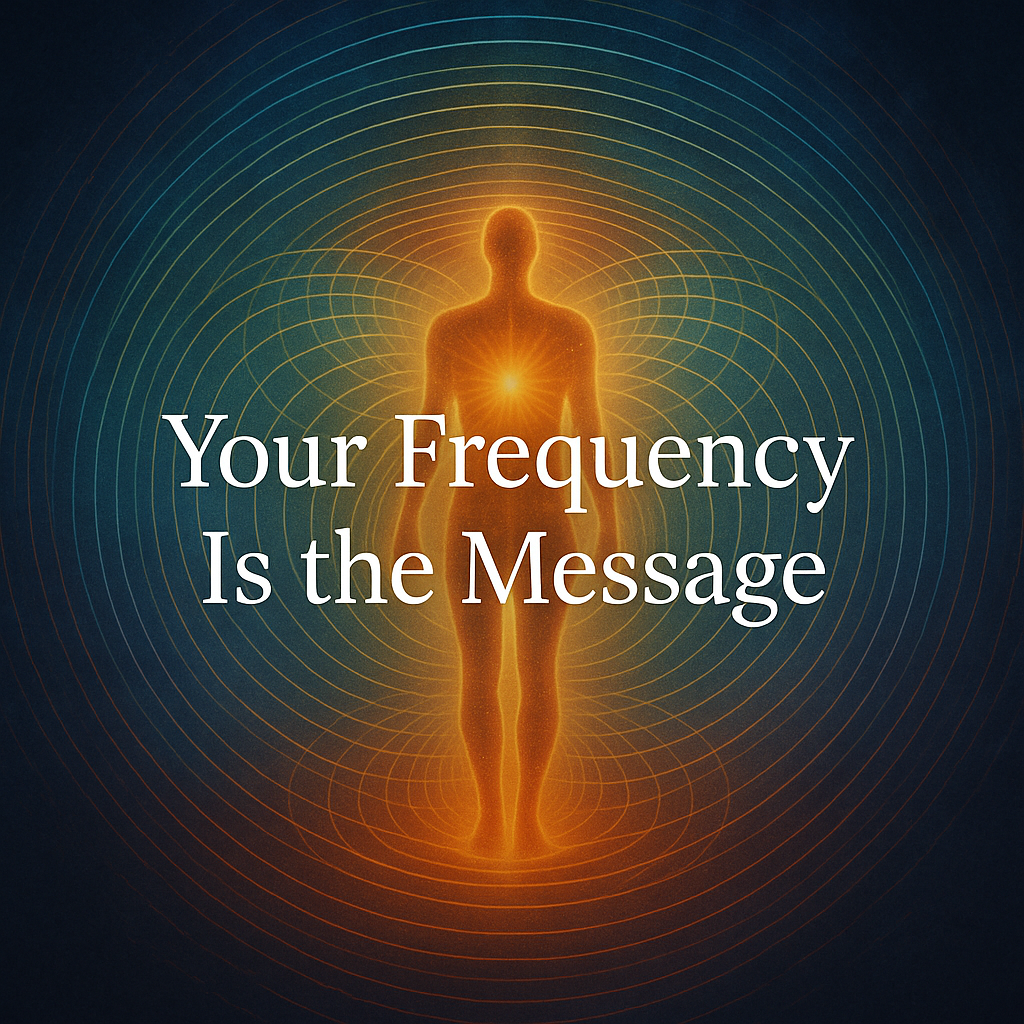 Illustration of an image representing that Your Frequency Is The Message